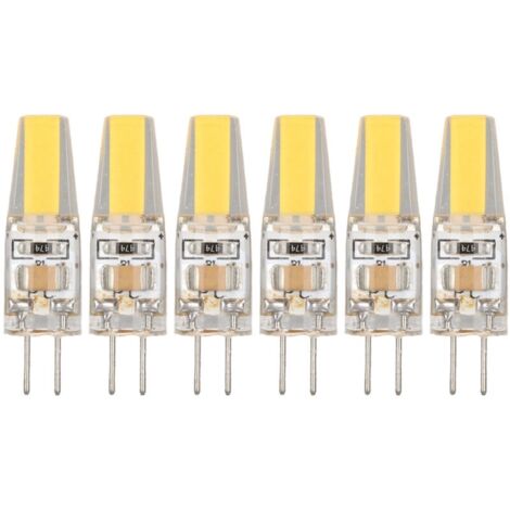 6 pièces 6W 500LM G4 ampoule LED COB Gel de silice lampe à économie d'énergie ampoule pour plafonnier applique lampe de Table 220V blanc chaud