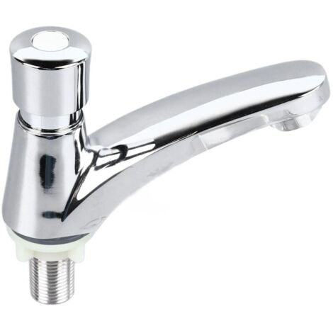 Robinet d'évier de lavabo, conception à bouton poussoir, économie d'eau, robuste et fiable, délai de temps pour la maison, simple froid