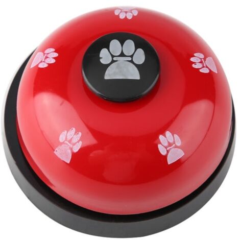 Cloche pour animaux de compagnie de dessin animé mignon et durable en fer, pour jouet interactif pour chien et chat (rouge)