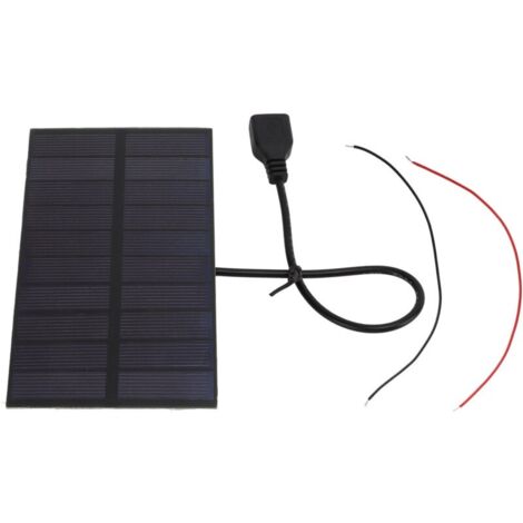 Panneaux solaires DIY en silicium monocristallin 1,5 W 5 V avec interface USB, mini panneau solaire flexible (1/5)