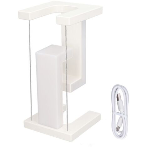 Lampe de bureau à lévitation magnétique 3 niveaux de contrle tactile LED lampe de bureau pour chambre bureau décoration de la maison cadeaux blanc (1/5)
