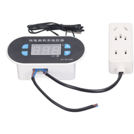 Contrôleur de température numérique LED, Thermostat de refroidissement et de chauffage, interrupteur de commande avec sonde étanche, 110 à 220V