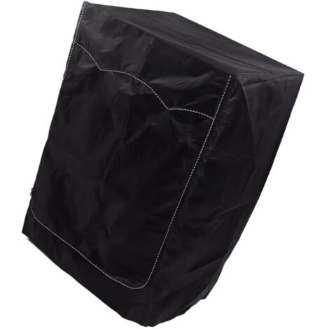 Housse de machine à laver, lave-linge, sèche-linge, convient à la plupart des chargements frontaux, imperméable, anti-poussière, protection contre les intempéries, noir 60 x 60 x 88 cm.