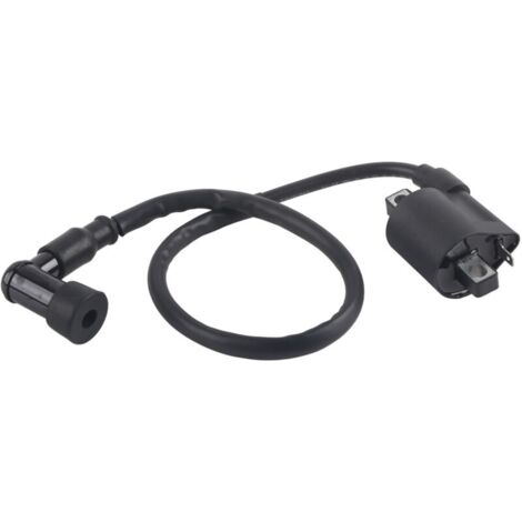 Bobine d'allumage de moto, Bobine de bobine à étincelle en plastique en plastique noir noir Réponse rapide en métal pour 150cc 200cc 250 cm3 scooter VTT MOPED GO-KART