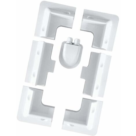 Lot de 7 supports de panneau solaire en ABS blanc pour camping-car, toit plat, camping-car, camping-car, caravane, installations résistantes aux UV - Blanc
