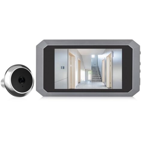 Judas de porte d'appartement de 3,97 pouces, visionneuse numérique LCD 2MP, moniteur couleur infrarouge 1080p à 120 degrés, batterie intégrée de 1400 mAh, rechargeable de type C