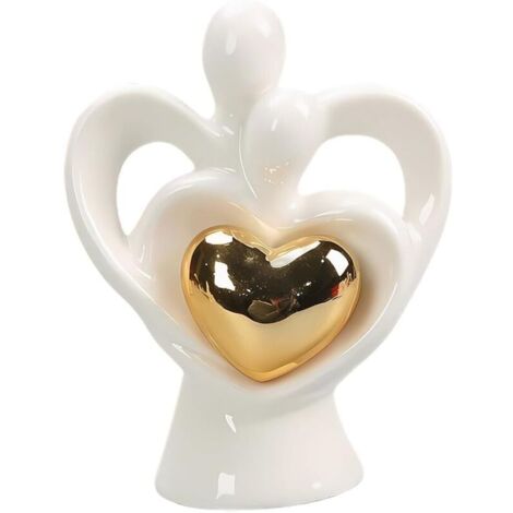 Mini Sculptures de Couple, Statue de Couple Abstraite, Cadeaux romantiques pour la Saint-Valentin, Un Anniversaire (1/4)