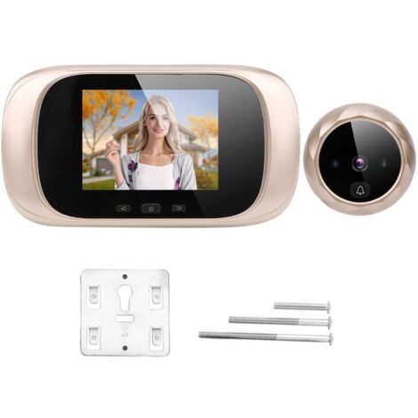 Visionneuse visuelle de porte LCD TFT 2,8 pouces, Vision nocturne IR, caméra de stockage cyclique, sonnette Ding Dong, système de contrle d'accès intelligent, or
