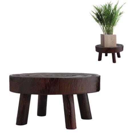 Support de pot de fleur en bois, support de fleur de tabouret haut, support de pot de fleur de rangement, couleur tung brûlé 209, hauteur de jambe 6CM