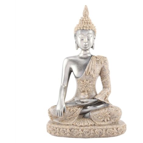Statue de Bouddha assis en méditation sculptant une figurine artisanale pour la décoration de la maison, ornement de table (1)
