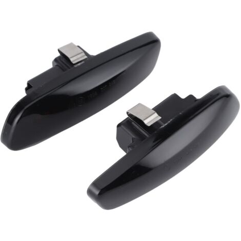 Lot de 2 feux de position latéraux à LED avec clignotants intégrés, compatibles avec Peugeot 207, 308, 408, 3008 et 5008, finition fumée.