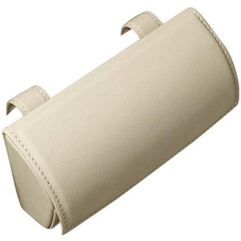 Porte-lunettes de soleil pour voiture, pare-soleil, boîte de rangement pour lunettes, accessoires de véhicule, étui à lunettes pour femme et homme, Beige, taille unique