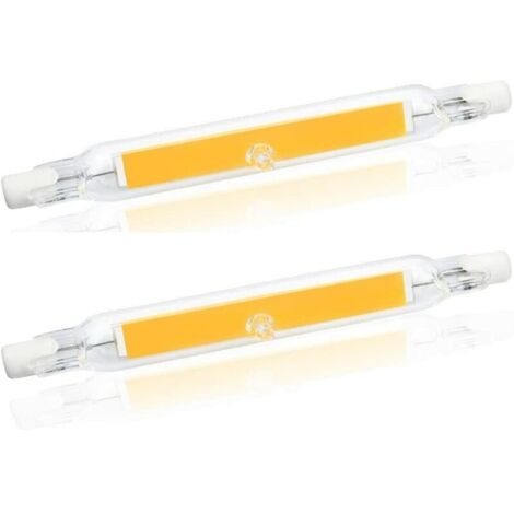 5W R7S 78MM Ampoule LED de J78 COB filament, 500 lumens 360 degrés, ampoule halogène 30W 48W 50W équivalent, parfait pour maison, cuisine, pièce, balcon, bureau, etc (2pcs, Blanc Chaud 2700K) [Classe