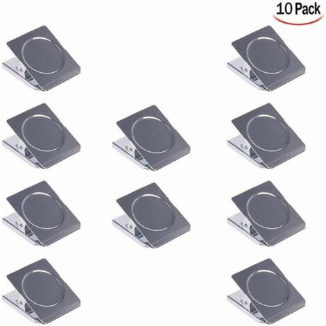 10 Pièces Pince Aimantée, Clips Pince en Aimant Métal Pinces Aimant Frigo Clips Magnétiques Pince Aimant Pinces à Dessin pour Tableau Blanc, Réfrigérateur, Bureau