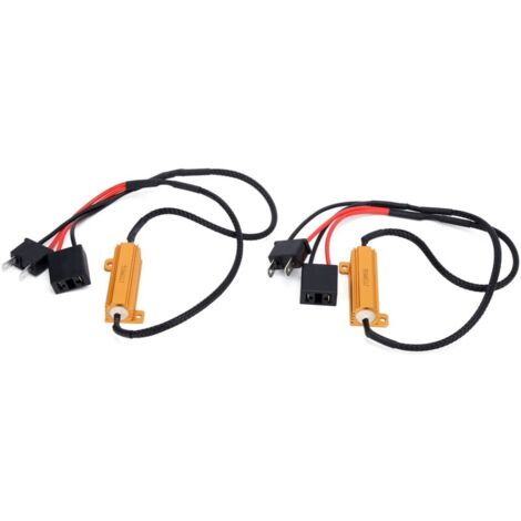 Décodeur LED H7 50W 6ohm, résistance de charge, annuleur sans erreur pour phare de voiture, clignotant, 2 pièces