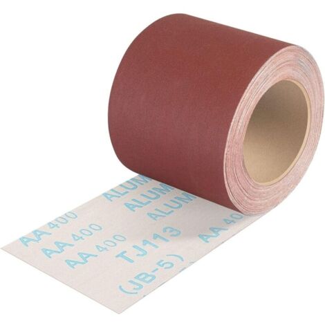 Rouleau de Papier Abrasif Grain 400, 93 mm x 10 m , pour Métal Bois, pour Ponceuses Vibrantes et Manuelles