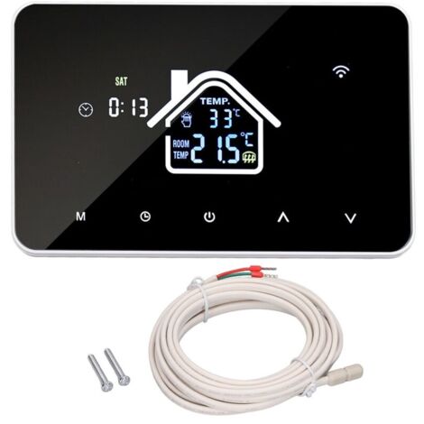Thermostat de chauffage au sol 16A, écran tactile de 4.3 pouces, régulateur de température domestique de haute précision, AC230V, sans Version WiFi (1/5)