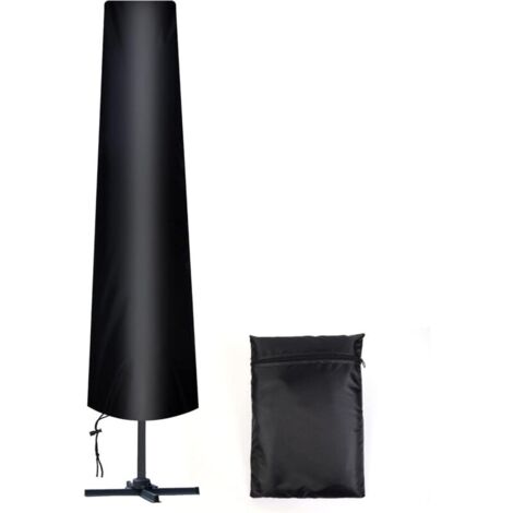 Housse Parasol Droit Ø 300 cm, 210D Oxford Housse de Protection pour Parasol avec Sac de Rangement, Résistant aux Intempéries, aux UV, à la Neige