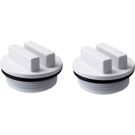 Bouchon d'hivernage pour piscine – Lot de 2 bouchons filetés 1,5' – Compatible filtres Hayward et Pentair – Résistant aux températures froides - SP1022C