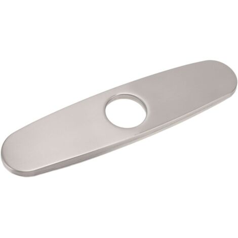 Couvercle de trou de robinet d'évier, plaque de pont en acier inoxydable 304 brossé, panneau décoratif de fond de cuisine (1/5)