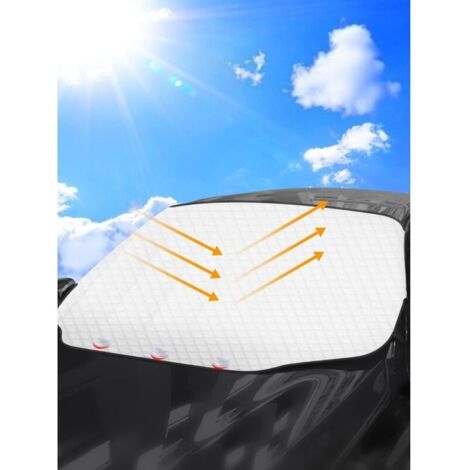 Pare Soleil Voiture Pare Brise Avant, Protection Avant Parfaite Contre Les Rayons UV et la Chaleur dans Votre Voiture,Magnétique, Pliable, Universelle, Argenté, 193 126cm