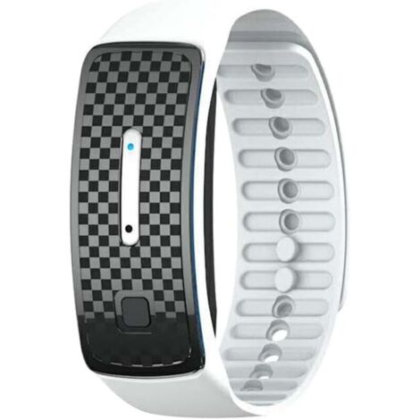 Bracelet anti-moustiques à ultrasons étanche, bracelet anti-piqûres de moustiques rechargeable pour les sports de plein air (blanc) (1/5)