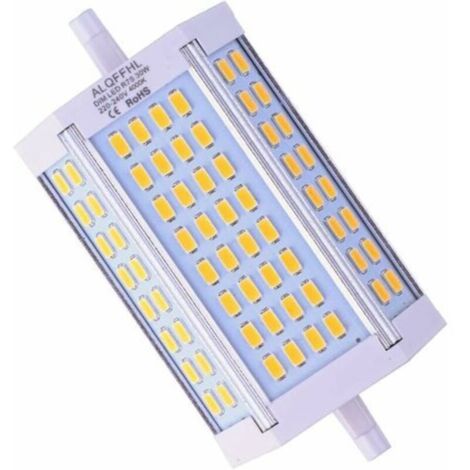 Ampoule LED R7S 118mm Dimmable 30W, LED Linéaire Projecteurs de type J à double extrémité (200W 300W Halogène T3 Equivalent), 3000LM 4000K, Lampes murales/de sécurité/de sol (Blanc Naturel)