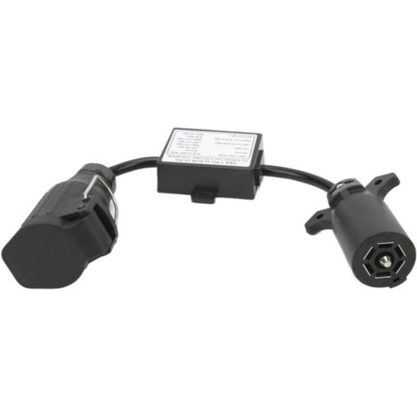 Connecteur de voiture en plastique, connecteur de lame à 7 voies pour véhicule américain vers connecteur rond européen à 13 broches pour voiture et camion (1/5)