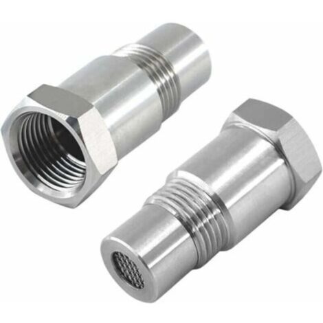 Prolongateur de sonde lambda M18 x1.5 – 2 pièces en acier inoxydable – Étanchéité optimale – Compatible avec systèmes d'échappement (1/4)