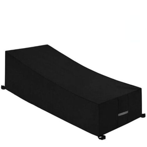Dpzo – Housse de protection transat 200x75x40/80 cm – Imperméable, anti-UV, tissu oxford 210D – Grilles d’aération, sangles de maintien