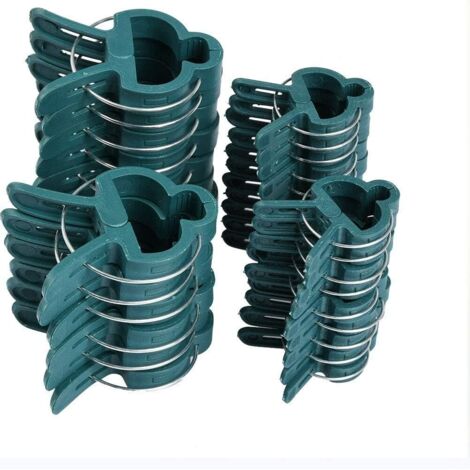 Lot de 100 clips pour plantes – 50 grands clips 6x4,5cm et 50 petits clips 4x2,8cm – Plastique robuste pour soutenir tomates et légumes - 100Pcs