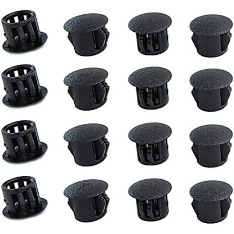 20 Pièces 12mm Bouchons en Plastique Rond, Cache Trou Meuble, Cache Trou Plastique, Noir, Bouchon de Trou de Percage pour Verrouillage Trou Meubles (1/5)