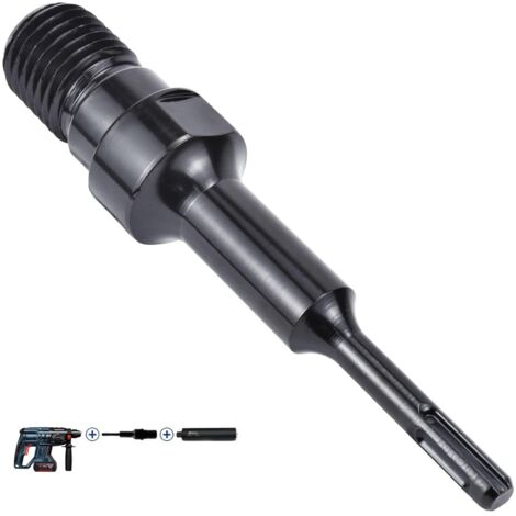 L&H-Cfcahl – Adaptateur SDS Plus pour carotteuse 190mm – Filetage UNC 1-1/4' – Acier haute qualité pour carottage diamanté – Longueur 190mm