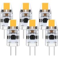 Ampoule G4 LED 2W, 6 Pièce 12V Ampoule G4 Blanc Chaud 3000K, Ampoule LED G4 Équivalent 15W G4 Ampoule Halogène, Ampoule Halogene LED 200LM, G4 LED Dimmable Rayon de 360° Pas de Scintillement