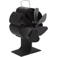 Ventilateur de poêle à chaleur 6 lames silencieux – Économie d'énergie – Température de fonctionnement 80-350℃ – Débit d'air 180-220 CFM
