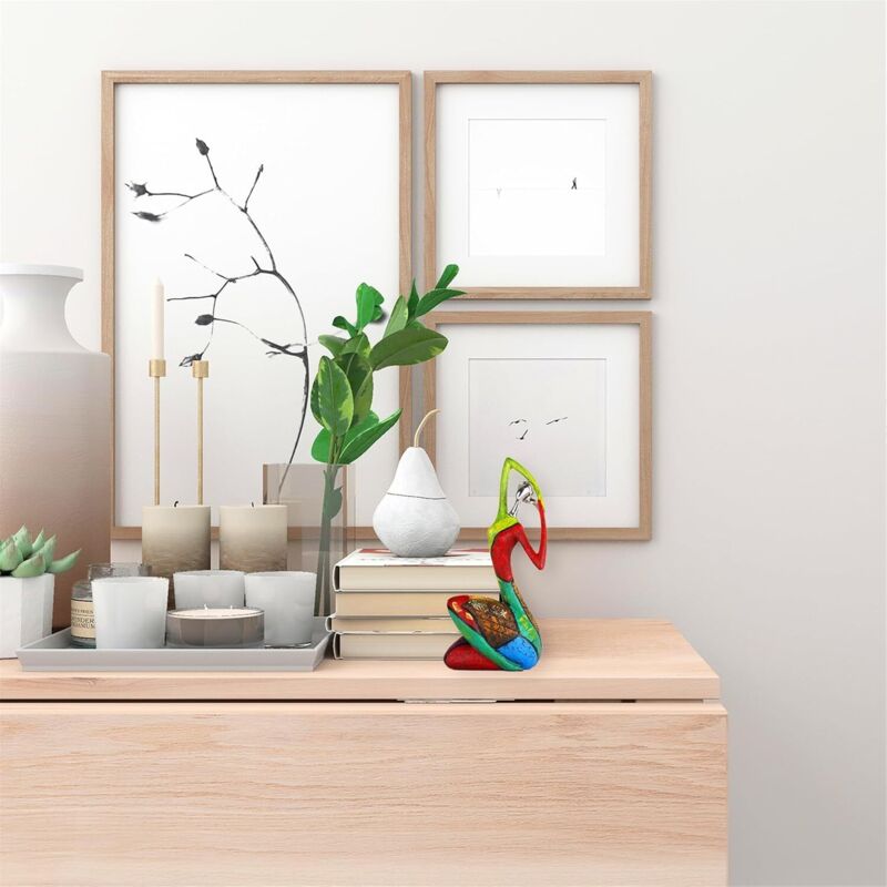 Statue De Yoga Féminin Abstraite - En Résine Peinte à L'huile, 27 Cm, Décoration Moderne Pour