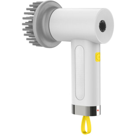 Brosse Nettoyage Electrique, Brosse Rotative Nettoyage avec 5 Têtes de Brosse Remplaçables et 2 Modes Brosse Electrique Nettoyage pour Salle de Bain, Cuisine, Voiture, Fenêtres (1/5)