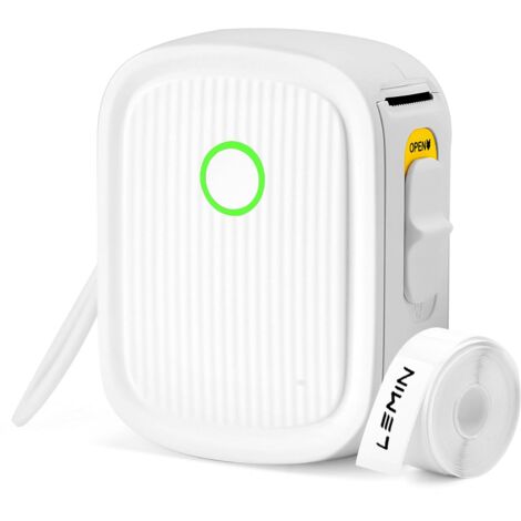 Mini Imprimante Portable avec 1 Rouleau D'Étiquettes, Imprimante Thermique Bluetooth, Imprimante Etiquette Autocollante, Etiqueteuse Autocollantes pour Maison École Bureau Entreprise (1/5)