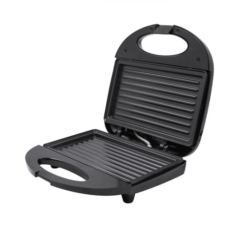 Grill Panini, 750W Appareil Panini avec Plaques Anti-adhésif, Appareil Croque Monsieur, Température Automatique, Indicateur LED, Poignée Cool Touch