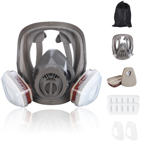 Masque Respiratoire Réutilisable avec Filtre, 6800 Masque a Gaz de Protection Respiratoire, Masque Anti Poussiere pour Peinture, Soudage, Vapeurs Organiques, Resine Epoxy, Poncage (1/5)