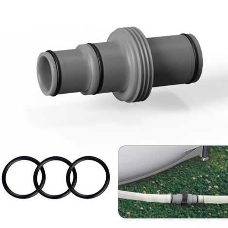 Connecteur de tuyau de piscine 38 mm , adaptateur de tuyau de piscine pour Intex Bestway Coleman , connecteur de tuyau de piscine pour tuyau Ø 38 mm , connecteur de tuyau de piscine Intex , connecteur (1/5)