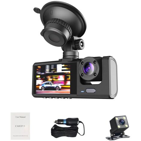 Applicable Caméra Embarquée Voiture 1080P Caméra Avant, Intérieure et Arrière 2 Pouces Prise en Charge de la Caméra de Tableau de Bord Vision Nocturne Enregistrement en Boucle Verrouillage à Une Touch (1/5)