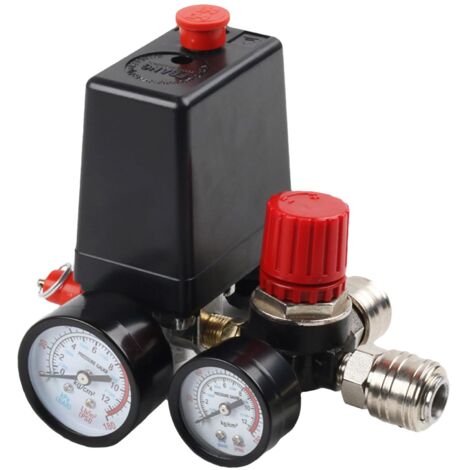 Régulateur de Pression, Compresseur de Pressostat de Compresseur D'air Adapté Aux Applications Y Compris Les Outils Pneumatiques D'automatisation de Peinture Par Pulvérisation (1/5)