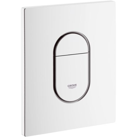 Union – Plaque de commande WC verticale – Double touche ou interrompable – Dimensions 156 x 197 mm – Matériau ABS – Compatible soupapes pneumatiques (1/4)
