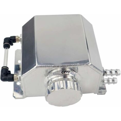 Réservoir d'huile moteur en aluminium 1L/2L – Système de chicane pour capture d'huile – Indicateur de niveau – Facile à installer