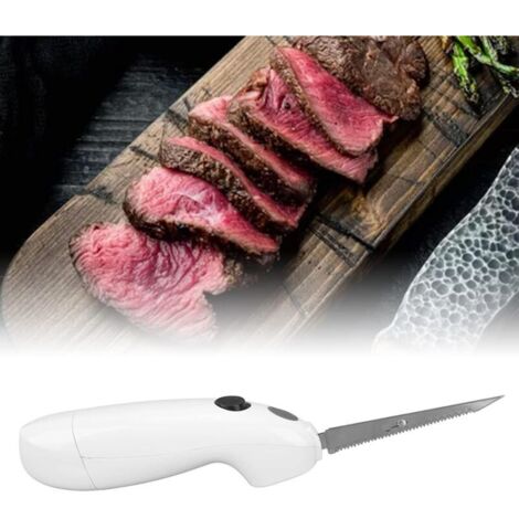 Couteau électrique à Découper sans Fil en Acier Inoxydable, pour Trancher la Viande, Couteau à Steak Portable pour la Maison, Le Restaurant, Le Pique-Nique (1/5)