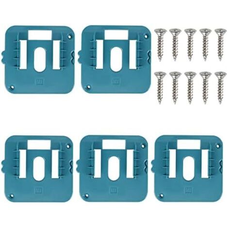 Pack de 5 supports de batterie 18V – Plastique ABS durable – Installation facile avec vis – Pour modèles BL1860 BL1850 BL1840 (1/5)