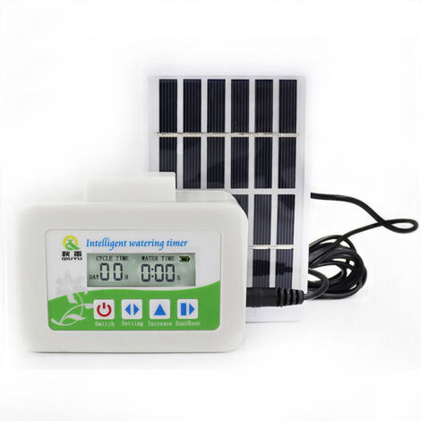 Système d'irrigation goutte à goutte automatique – Kit réglable avec minuteur solaire – Débit 850 ml/min – Résistant aux UV et étanche IP67