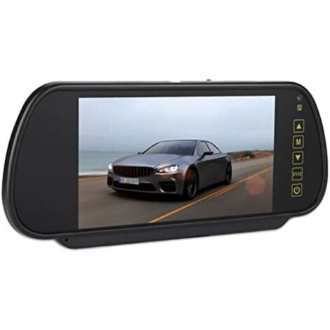 Écran LCD 7 pouces pour caméra de recul – Moniteur de rétroviseur avec fonction inversion automatique – Connexion AV1/AV2