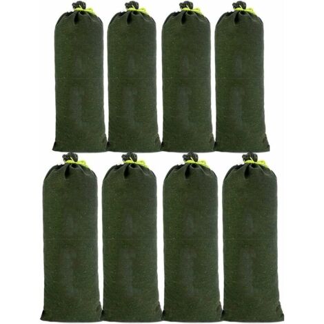 Sac de sable en toile 8pcs 30x70cm – Imperméable et anti-inondation – Cordon de serrage – Haute résistance pour chantiers et garages